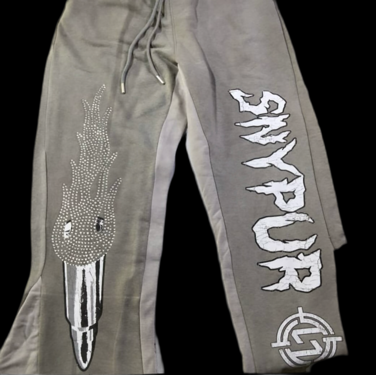 Rhinestone Snypur Tracksuit Gray/white