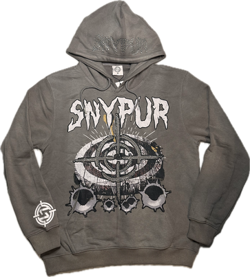 Rhinestone Snypur Tracksuit Gray/white